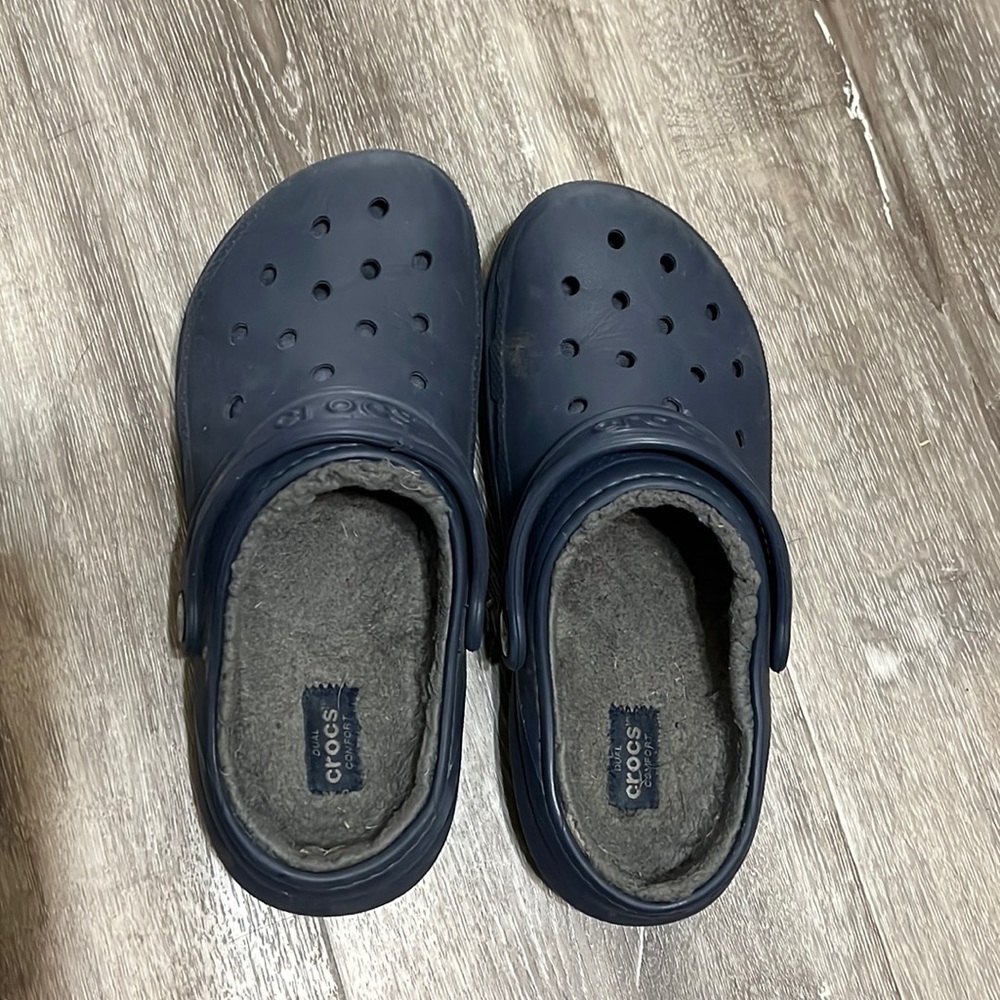 Kids fuzzy crocs